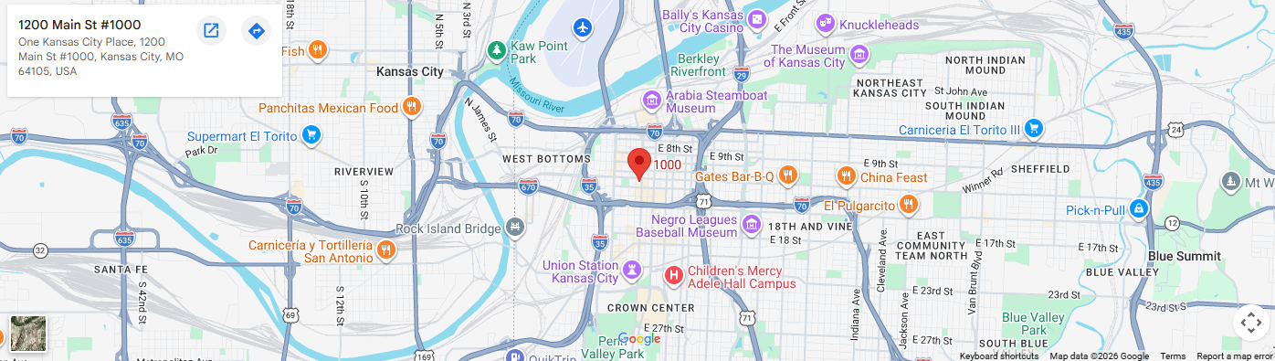 1200 Main Street Kansas City - Google Map